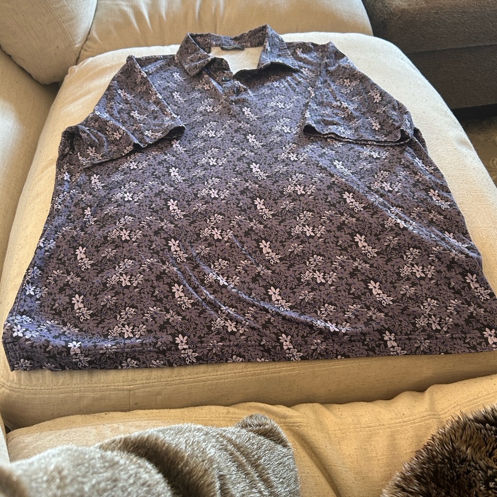Saks Fifth Avenue Purple Floral Shirt